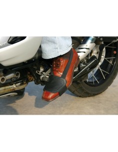 Protezione salvascarpa universale in vera pelle per moto 2