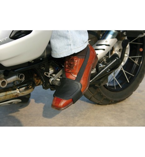 Protezione salvascarpa universale in vera pelle per moto