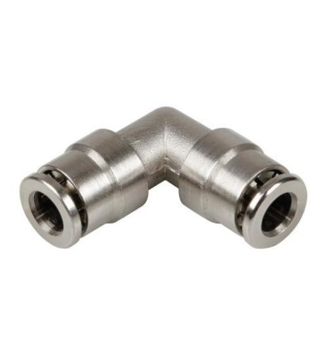 Raccordo rapido 90 gradi in metallo per tubi aria 6mm