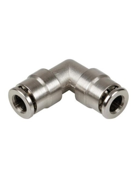 Raccordo rapido 90 gradi in metallo per tubi aria 6mm