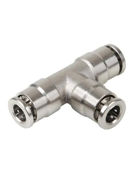 Raccordo rapido a T in metallo per tubi aria 6mm
