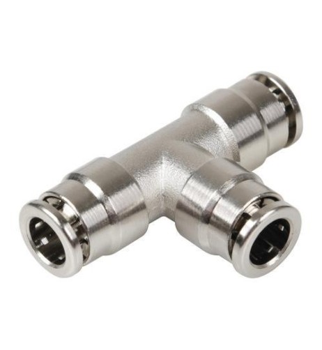 Raccordo rapido a T in metallo per tubi aria 8mm