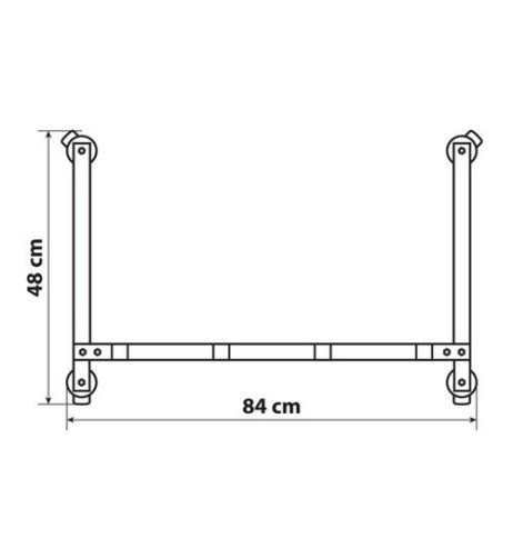 Rastrelliera per 4 sollevatori idraulici