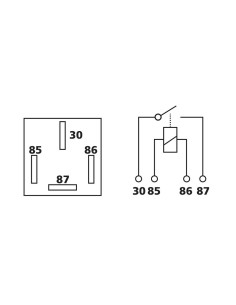 Relay universale 24V 40A 4 contatti 2