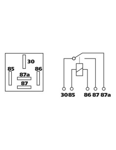 Relay universale 24V 40A 5 contatti 2