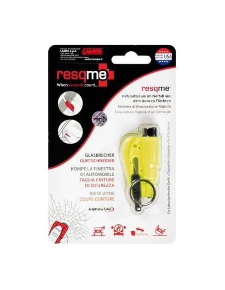 Resqme portachiave martello salvavita tagliacintura
