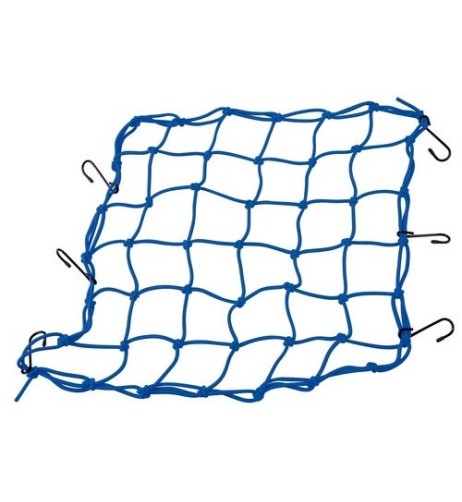 Rete elasticizzata moto porta casco porta oggetti BLU 42x42cm antistrappo