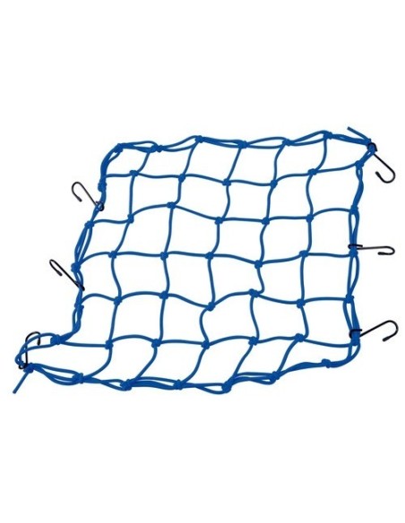 Rete elasticizzata moto porta casco porta oggetti BLU 42x42cm antistrappo