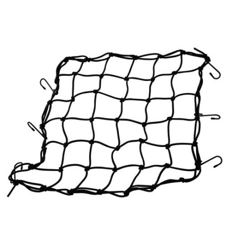 Rete elasticizzata moto porta casco porta oggetti NERA 42x42cm antistrappo