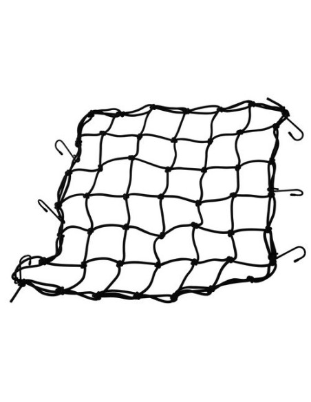 Rete elasticizzata moto porta casco porta oggetti NERA 42x42cm antistrappo