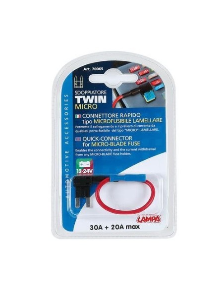 Ruba corrente per fusibile lamellare micro 12 24V