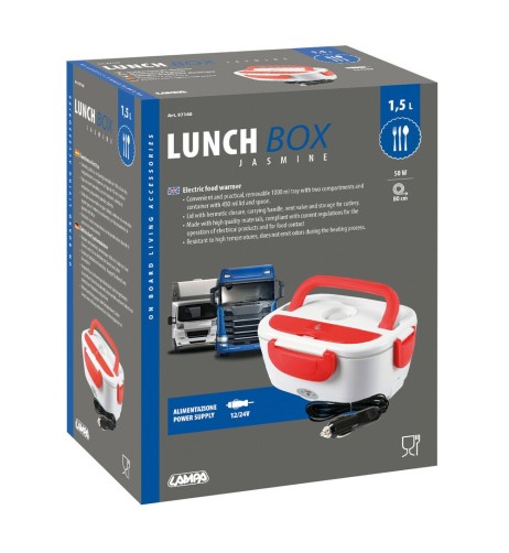 Scalda vivande elettrico con chiusura ermetica 1 5L 12 24V 50W