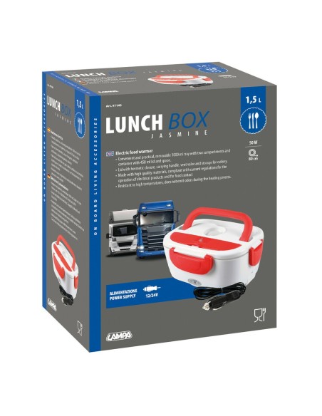 Scalda vivande elettrico con chiusura ermetica 1 5L 12 24V 50W