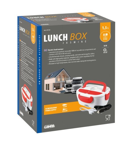 Scalda vivande elettrico con chiusura ermetica 1 5L 12 24V 220V 50W