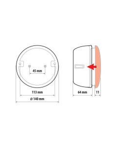 Scocca in ABS per fanali rotondi posteriori O Led 2