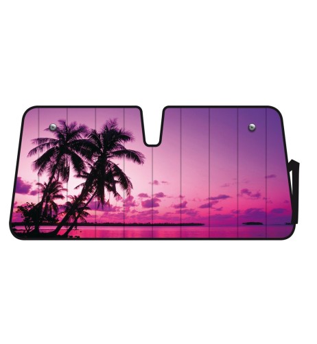 Scudo termico per parabrezza parasole palm beach 68x147cm