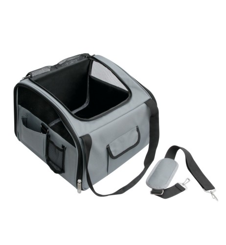 Seggiolino e trasportino auto per animali fissaggio a cintura 40x38x28cm