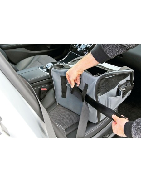 Seggiolino e trasportino auto per animali fissaggio a cintura 40x38x28cm