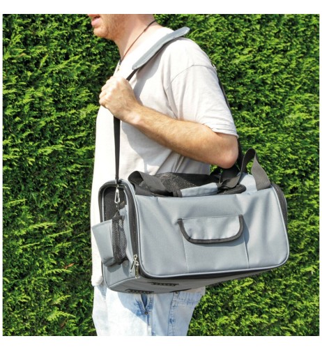 Seggiolino e trasportino auto per animali fissaggio a cintura 40x38x28cm