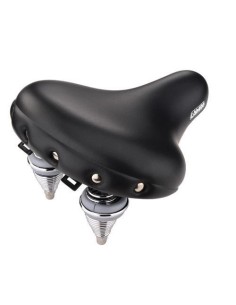 Sella bicicletta city relax doppia molla S7 280x245mm nero