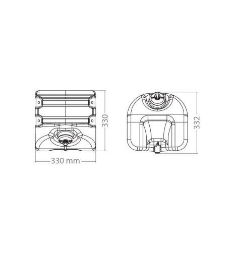 Serbatoio acqua 18L in polietilene con rubinetto e dispenser porta sapone