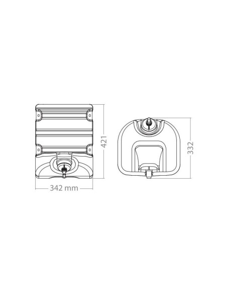 Serbatoio acqua 30L in polietilene con rubinetto e dispenser porta sapone