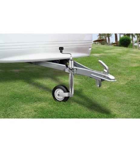 Servotimone per rimorchi e roulotte ruota 200mm estensione 490 750mm