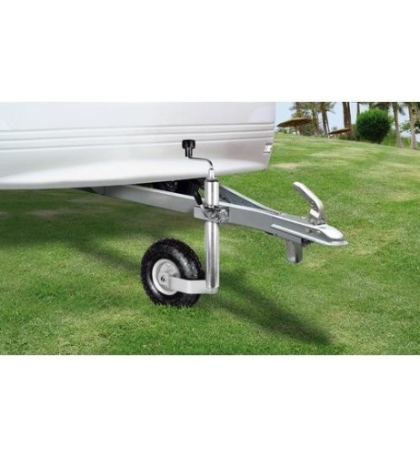 Servotimone per rimorchi e roulotte ruota 260mm estensione 490 750mm