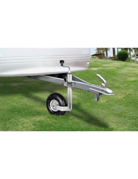 Servotimone per rimorchi e roulotte ruota 260mm estensione 490 750mm