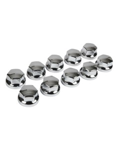 Set 10 copribulloni camion cromati in ABS diametro 32 33mm