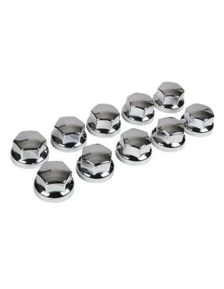 Set 10 copribulloni camion cromati in ABS diametro 32 33mm