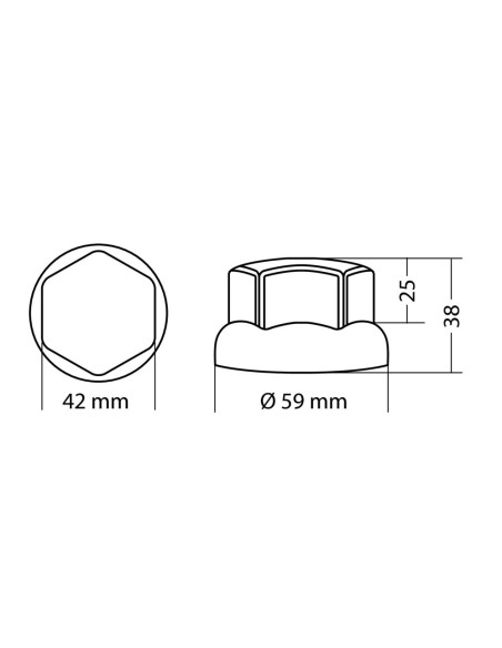 Set 10 copribulloni camion cromati in ABS diametro 32 33mm