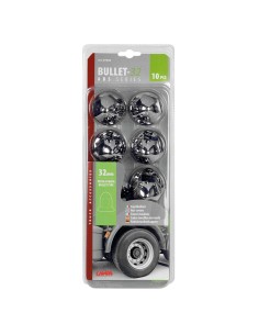 Set 10 copribulloni camion cromati in ABS diametro 32mm 97656 2