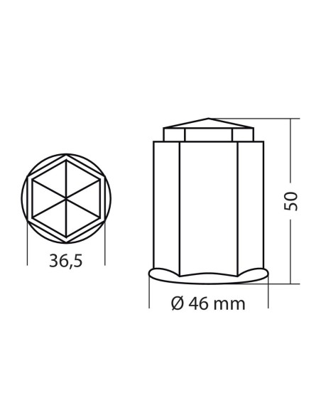 Set 10 copribulloni ruota camion in ABS Cromo diametro 32mm