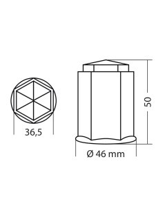 Set 10 copribulloni ruota camion in ABS diametro 33mm cromo 2