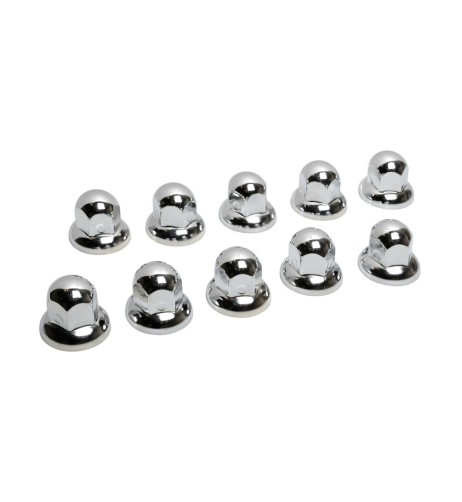 Set 10 copribulloni ruota camion in acciaio diametro 32mm testa tonda
