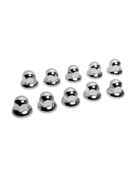 Set 10 copribulloni ruota camion in acciaio diametro 32mm testa tonda
