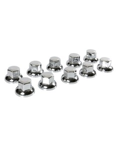 Set 10 copribulloni ruota camion in Acciaio Inox lucidato diametro 32mm