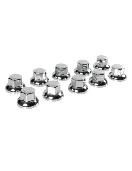 Set 10 copribulloni ruota camion in Acciaio Inox lucidato diametro 32mm