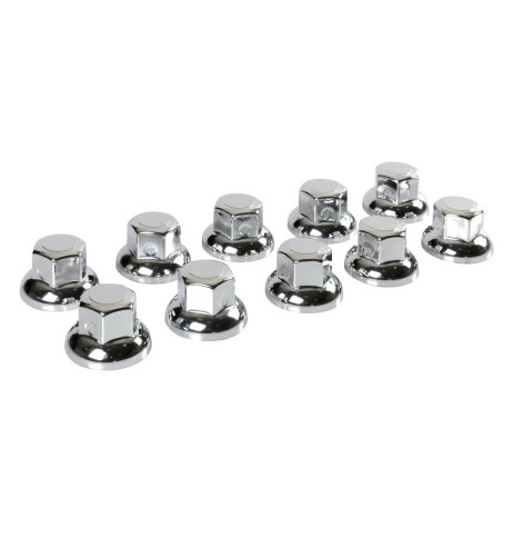 Set 10 copribulloni ruota camion in Acciaio Inox lucidato diametro 33mm