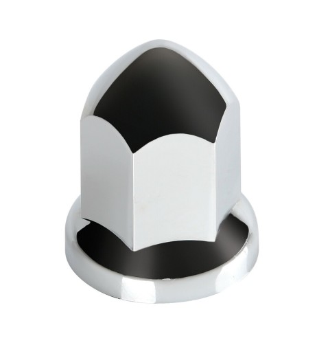 Set 10 copribulloni testa a punta camion cromati in ABS diametro 30mm