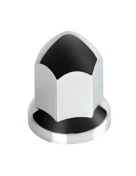 Set 10 copribulloni testa a punta camion cromati in ABS diametro 30mm