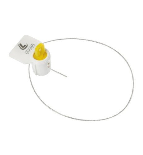 Set 10 Sigilli di sicurezza cavo in acciaio inox con guaina in pvc