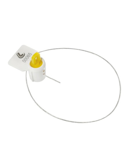 Set 10 Sigilli di sicurezza cavo in acciaio inox con guaina in pvc