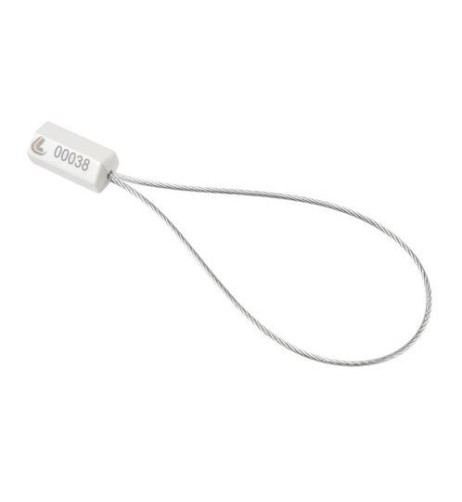 Set 10 Sigilli di sicurezza testa in abs cavo acciaio