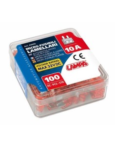 Set 100 micro fusibili lamellari monoamperaggio 12 32V 10A