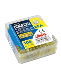 Set 100 micro fusibili lamellari monoamperaggio 12 32V 20A
