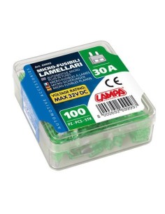 Set 100 micro fusibili lamellari monoamperaggio 12 32V 30A