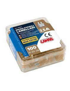 Set 100 micro fusibili lamellari monoamperaggio 12 32V 7 5A
