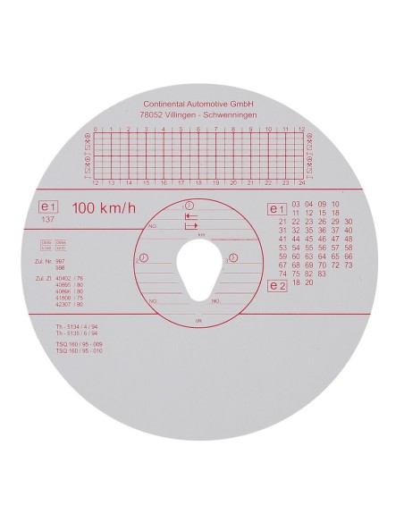 Set 100pz dischi tachigrafo omologati 100km h